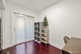 The 4th bedroom has an opaque slider to the back deck. Could possibly be used as an office/den/game room - your choice!