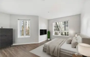 Spacious bedroom (virtually staged)