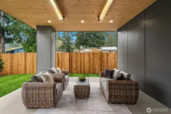 Private outdoor covered living area