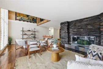 Fireplace can be wood or gas.