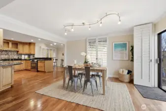Expansive dining room off kitchen with a great view!