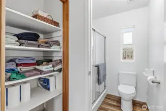 primary bathroom toilet and shower