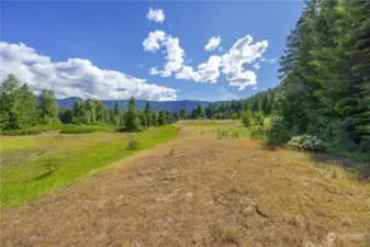 Standing on the east border facing west