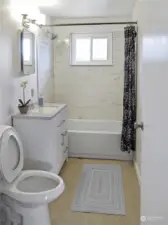 View of the main floor bathroom.