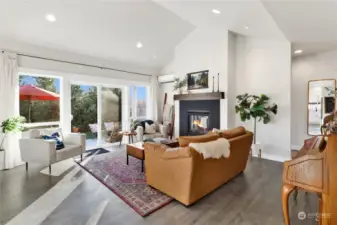 Vaulted ceilings enhance this light filled Gathering Room!