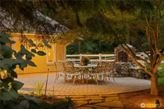 Enjoy the outside space on the back patio.