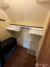 Closet under stairs