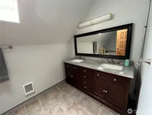 Double Sink Vanity Upstairs Bathroom