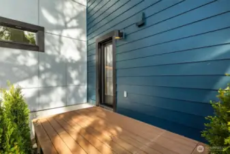 Deck just off the Kitchen