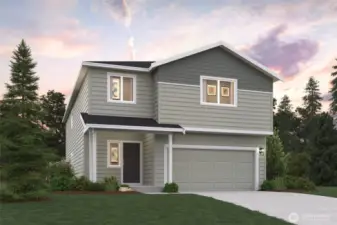 Rendering of home, estimated completion August.