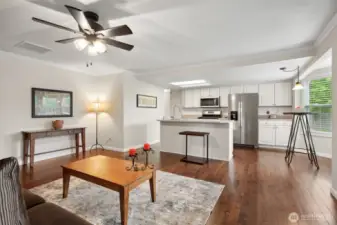 With ceiling fans, and lots of room to move around in