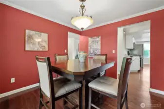 Leading into the kitchen