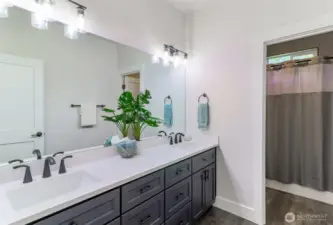 Full Bath in Hallway for bedrooms 2 3 & 4