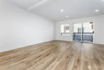 Deck just outside the sliding doors in the living room