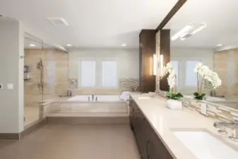Luxurious spa bathroom.