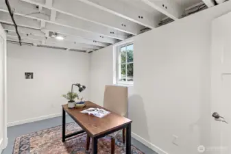 A fourth bedroom has been added to the lower level, perfect for an office of guest bedroom.  This room has easy access to the new bathroom.