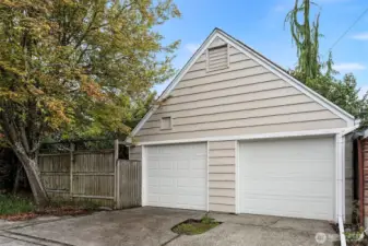 This home is sited on a 7500 sqft street-to-street lot with a two-car garage with loft sitting on the E street side of the lot.  Imagine the DADU possibilities.