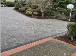 Front Yard Brick Pavers & Sports Court