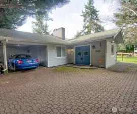 Generous use of brick in various outdoor areas