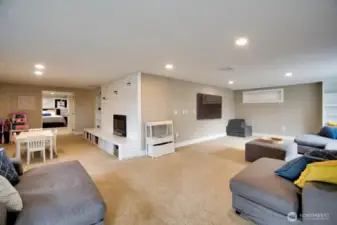 Large second family room on lower level