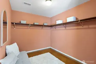 Giant open walk in closet.