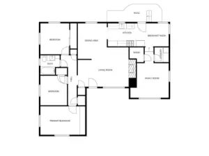 All spaces on one level! Gotta love a rambler!