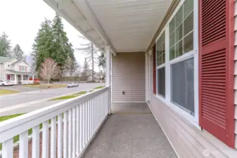 Enjoy the covered front porch year round