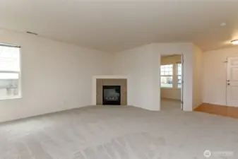 Living Room with gas fireplace