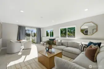 Grand lower level rec room perfect for movie or game night!