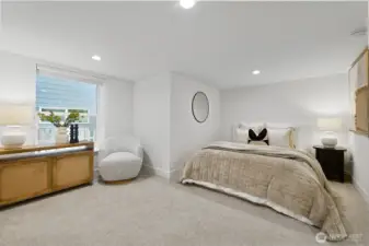 Lower level bedroom.