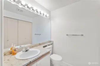 UPDATED BATHROOM 2 WITH SLAB GRANITE AND MODERN LIGHTING TO ENJOY