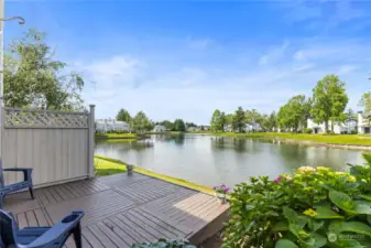 LOOK AT THIS WONDERFUL VIEW OFF YOUR KITCHEN AND GREAT ROOM TO ENJOY ALL YOUR WATERFRONT ACTIVITIES.  THERE IS GOOD SIZED GARDEN AREA AND LAWN TO WALK TO WATERFRONT AND VIEW BIRDS DUCKS AND FISH BY