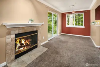 Dining space off of the kitchen
