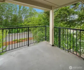 Private balcony with extra storage