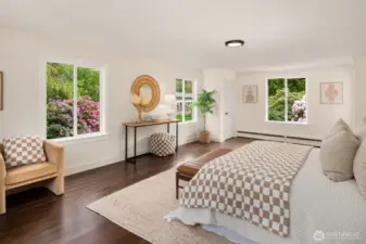 Primary bedroom......garden views.