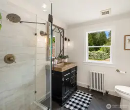 Upper level 3/4 guest bathroom.