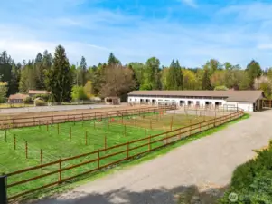 Lots of paddocks with new fencing and hot wire.