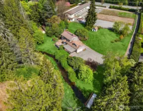 Residence is tucked away from the equestrian facilities for privacy and enjoyment.