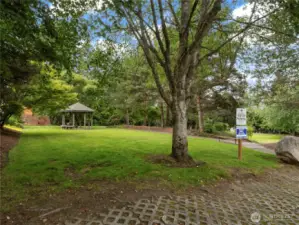 Just down the road, you'll find the community park.