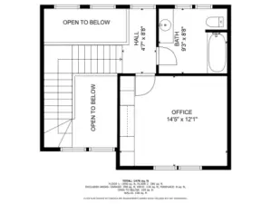 The second level floor plan.