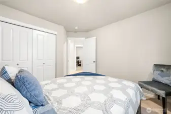 Bedroom located at the end of the upstairs hall for privacy and large closet space for plenty of storage.