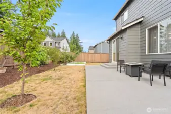 Fully fenced yard