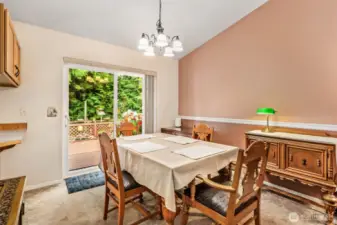 Dining room, leading to a HUGE deck