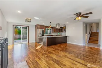 Spacious open circular floor plan enhances natural light and connectivity throughout the home.