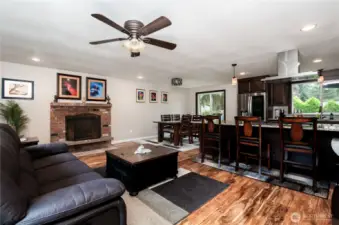 Spacious open circular floor plan enhances natural light and connectivity throughout the home.