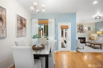 Access to the private paved patio, perfect for indoor-outdoor living.
