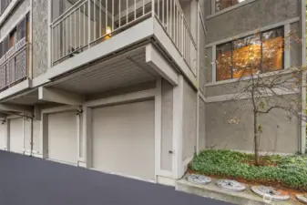 Features spacious two car garage parking.