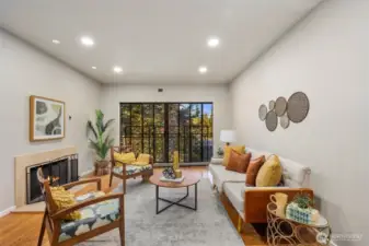 Large living room. Great for entertaining.