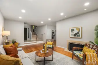 Hard wood floors.
