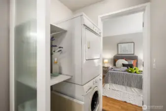 Washer and dryer on the second floor.
